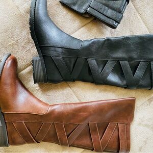 Stylish Black and Brown Women's Boots